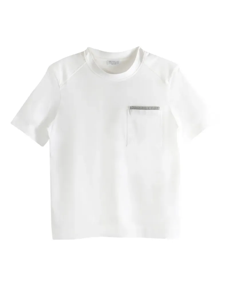 Brunello Cucinelli chest-pocket T-shirt - Weiß Weiß