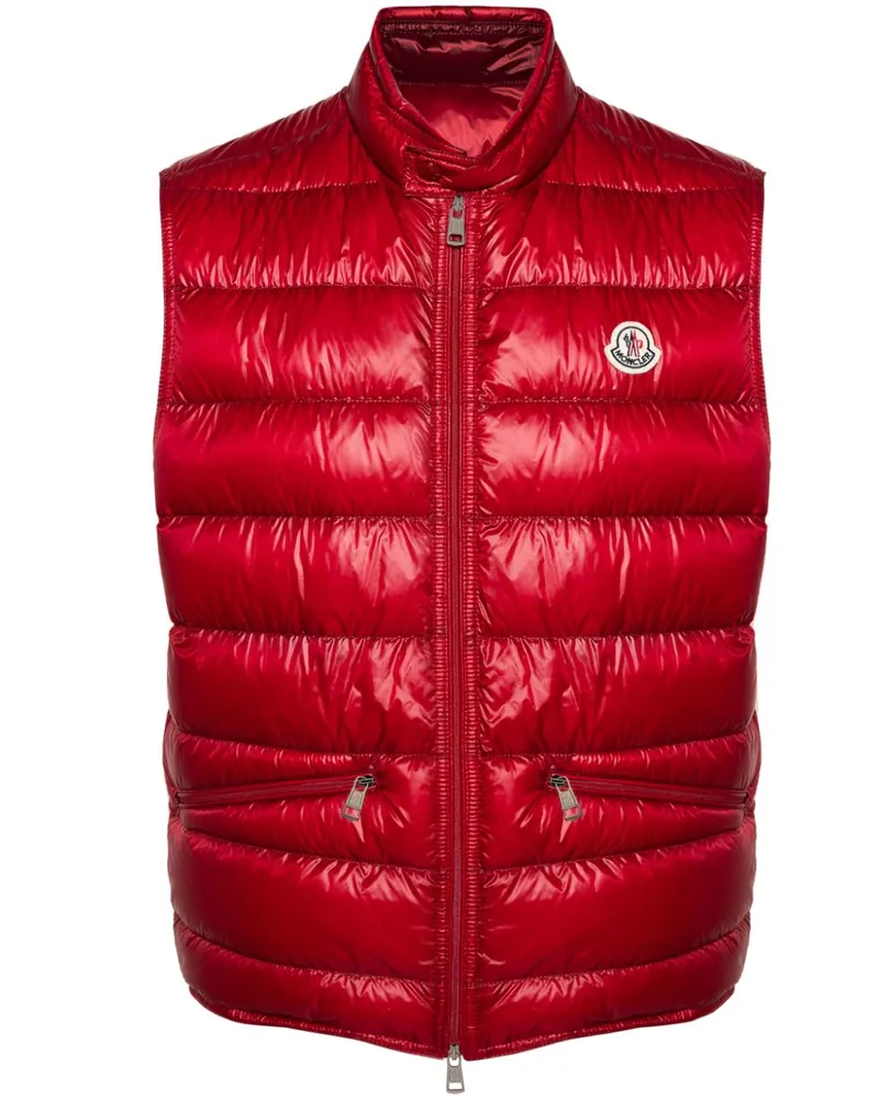 Moncler Gui Daunenweste - Rot Rot