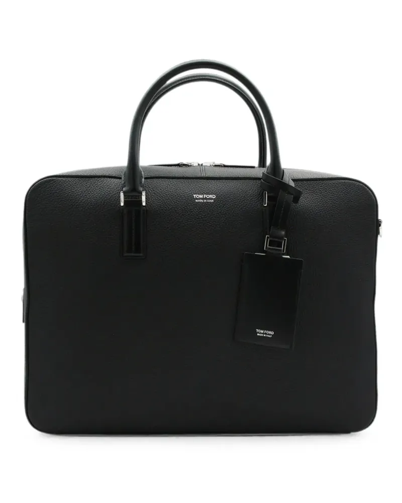 Tom Ford grained leather tote bag - Schwarz Schwarz