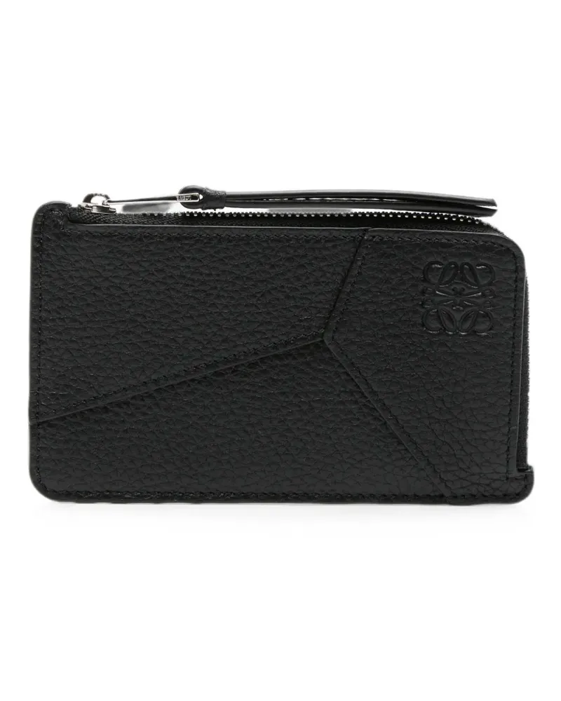 Loewe Puzzle leather card holder - Schwarz Schwarz
