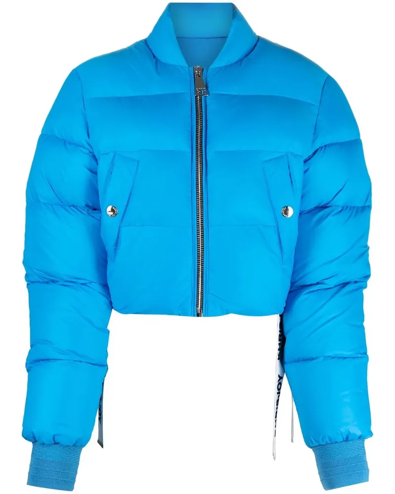 KHRISJOY Gefütterte Cropped-Bomberjacke - Blau Blau