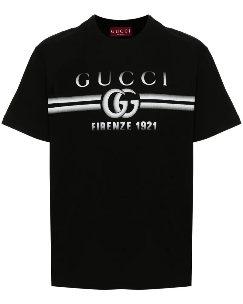 Gucci T-Shirt mit GG-Print - Schwarz Schwarz