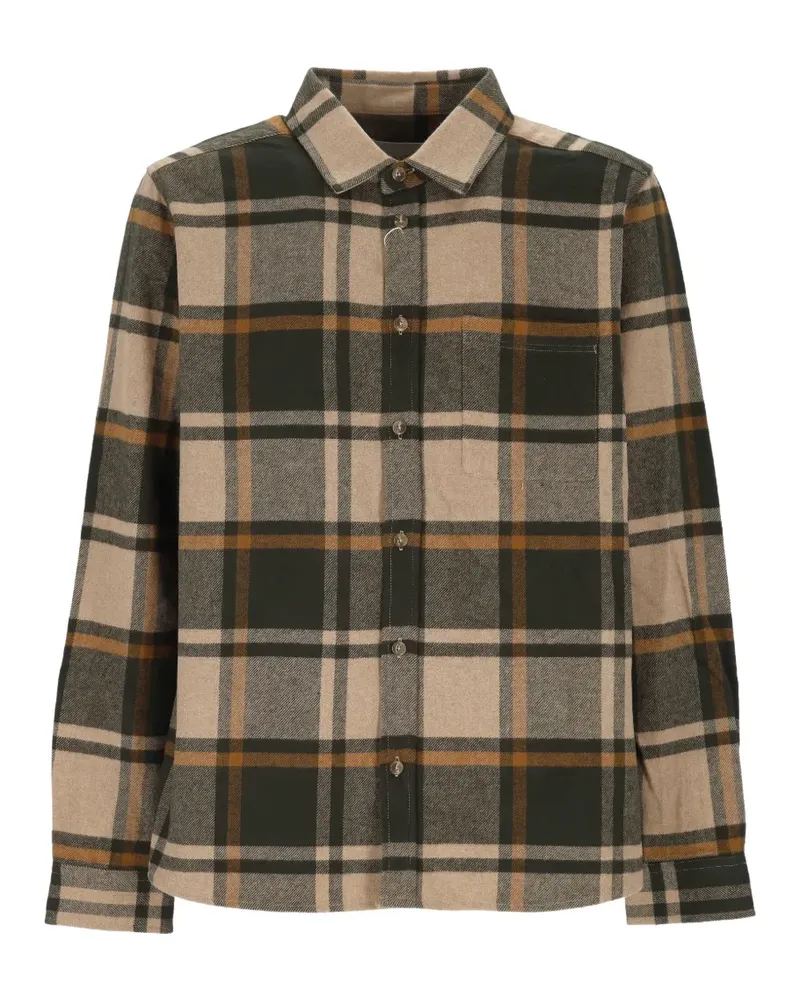 LES DEUX check-pattern shirt - Nude Nude
