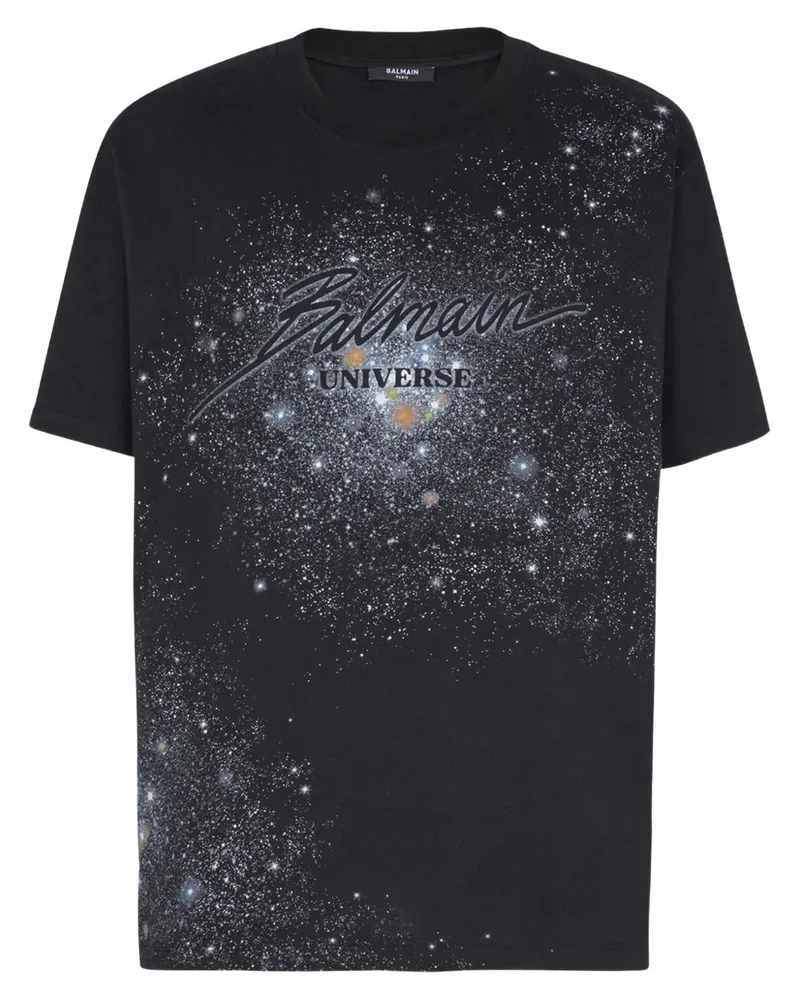 Balmain Universe & Stars T-Shirt - Schwarz Schwarz
