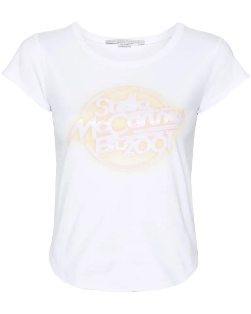Stella McCartney T-Shirt mit Logo-Print - Weiß Weiß
