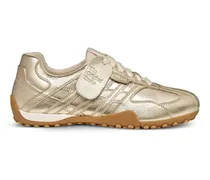 Snake Sneakers mit Metallic-Einsätzen - Gold