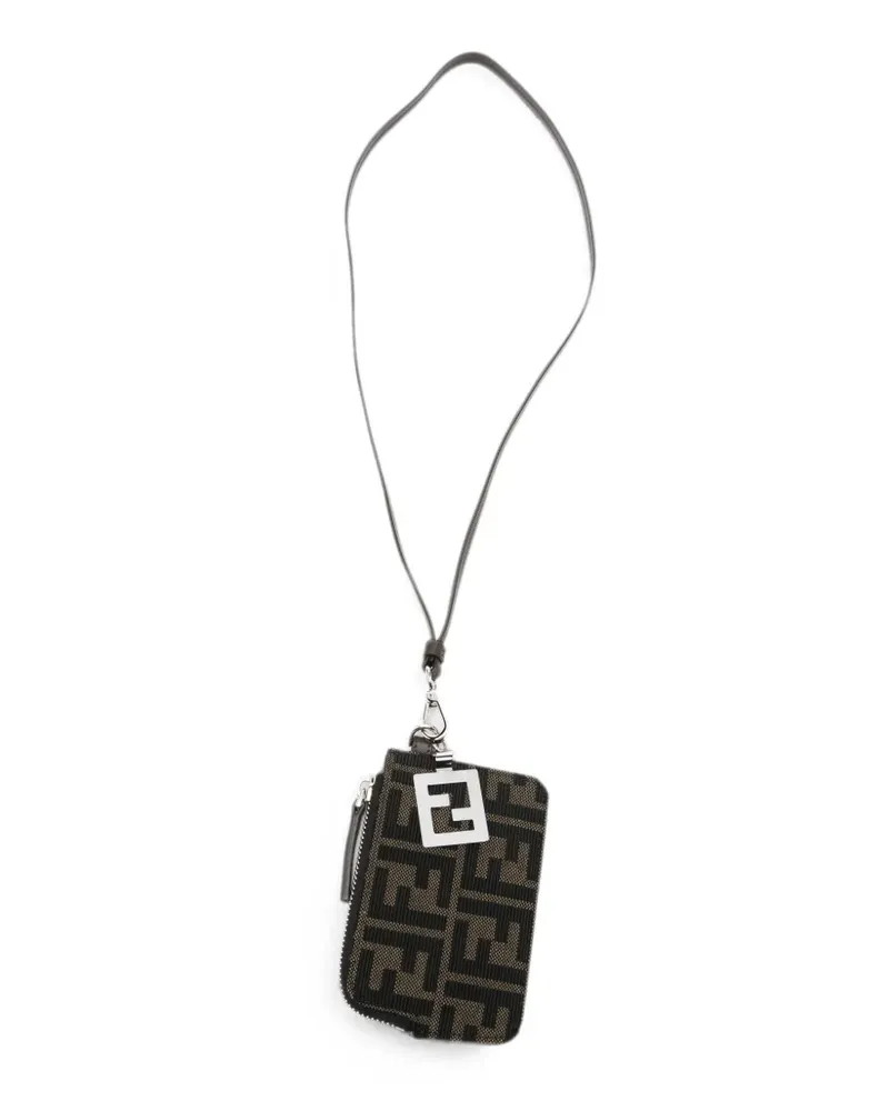Fendi FF motif lanyard cardholder - Schwarz Schwarz