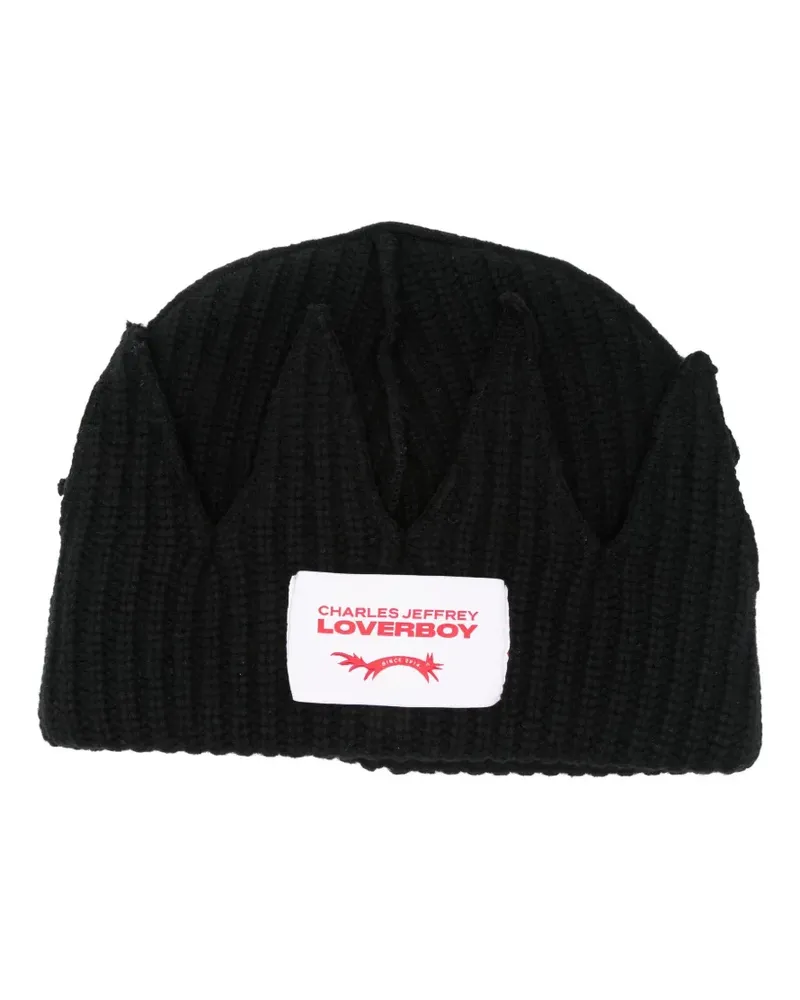 Charles Jeffrey Loverboy Crown Beanie - Schwarz Schwarz