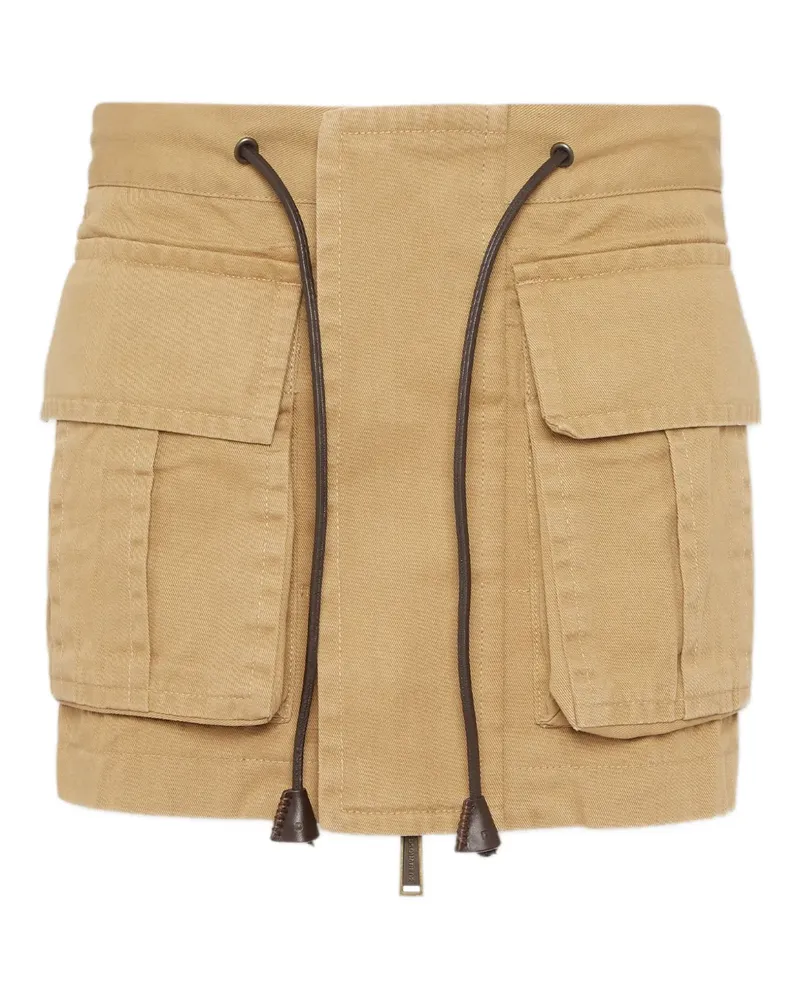 Dsquared2 Minirock mit Kordelzug - Braun Braun