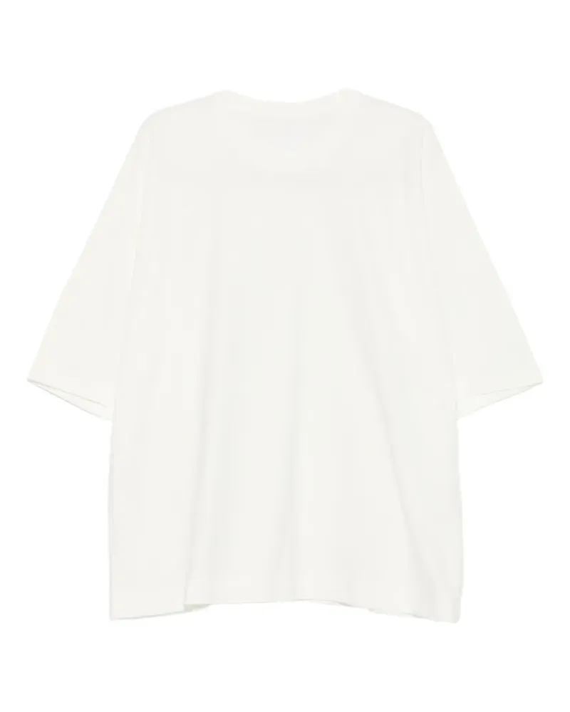 Issey Miyake T-Shirt mit Logo-Print - Weiß Weiß