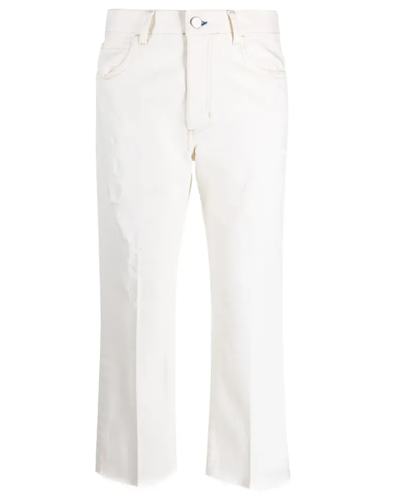 ..,merci Cropped-Jeans in Distressed-Optik - Nude Nude