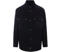 Hemdjacke aus Cord - Blau