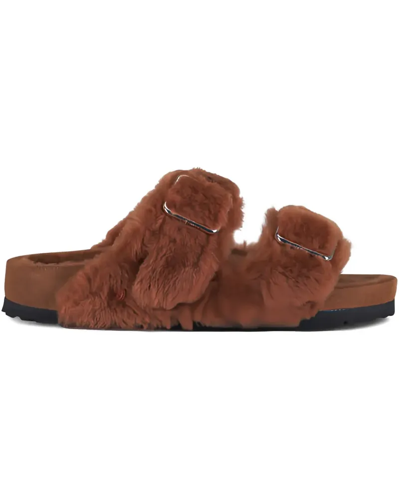 Birkenstock Arizona Shearling-Sandalen - Braun Braun