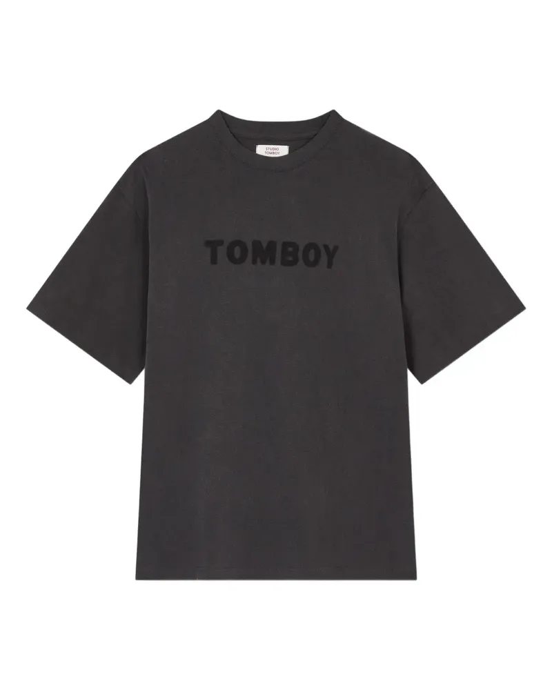 STUDIO TOMBOY T-Shirt mit Logo - Grau Grau