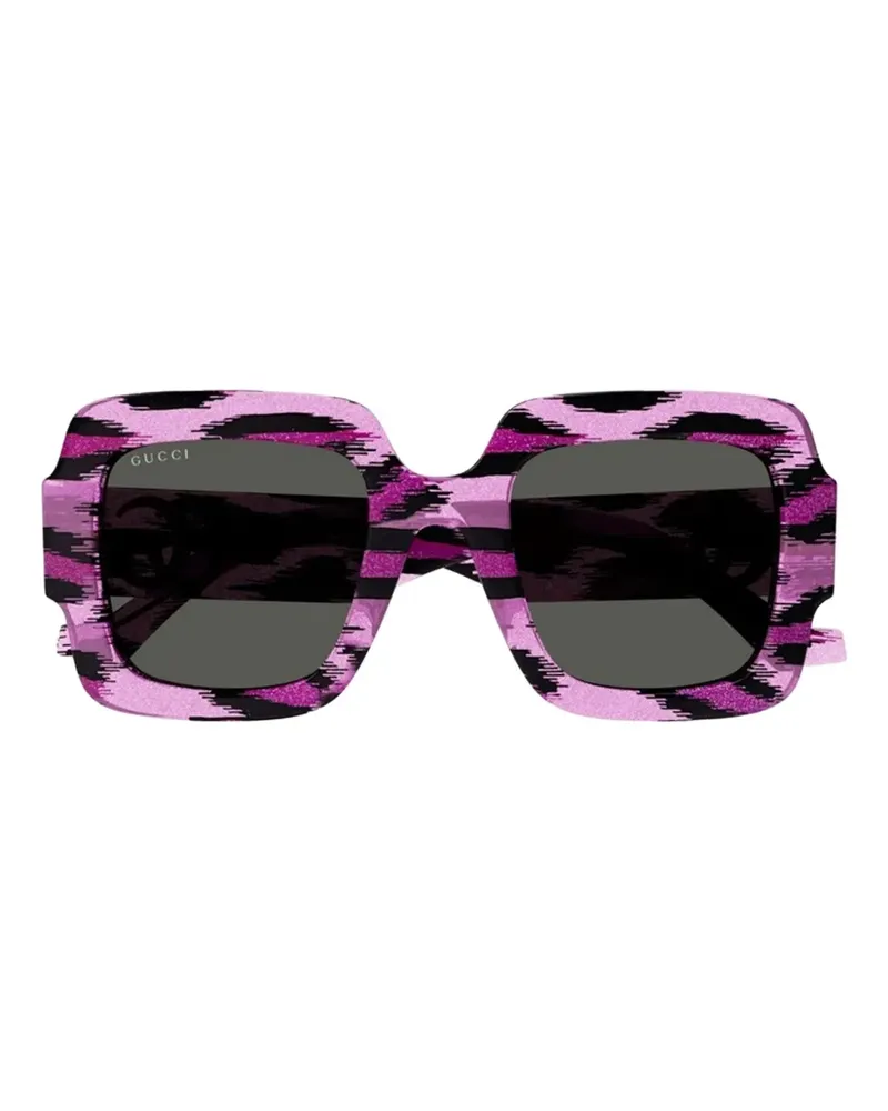 Gucci Sonnenbrille mit Leoparden-Print - Rosa Rosa