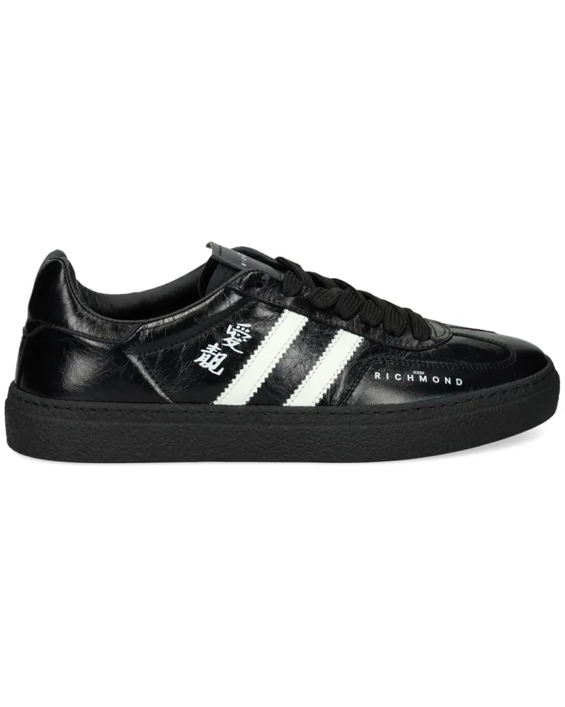 John Richmond Sneakers mit Logo-Stempel - Schwarz Schwarz