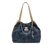 The Denim Cristina Tote Bag aus Wildleder - Blau