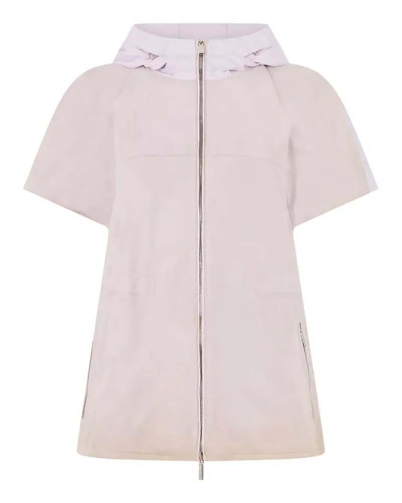 MOORER Ornella short-sleeve hooded jacket - Rosa Rosa