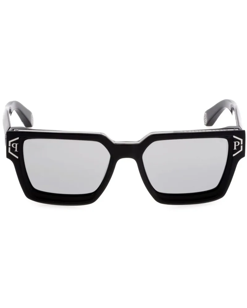 Philipp Plein Eckige Plein Brave Sonnenbrille - Grau Grau