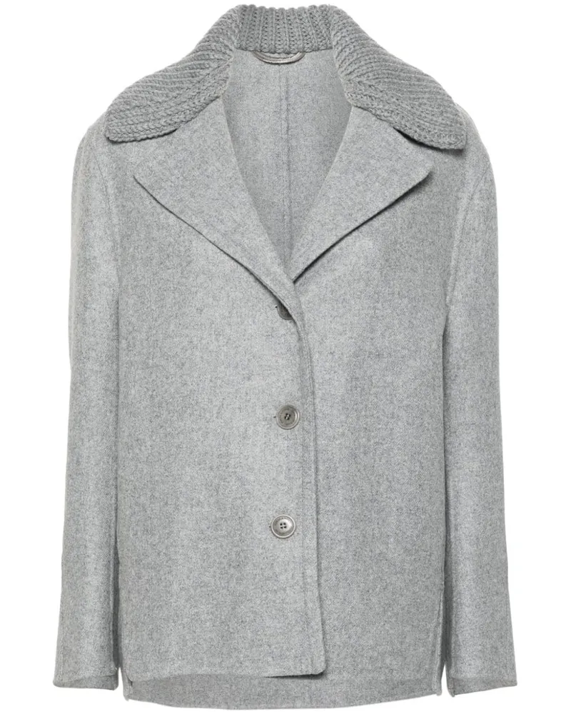 Ermanno Scervino Jacke aus Filz Grau