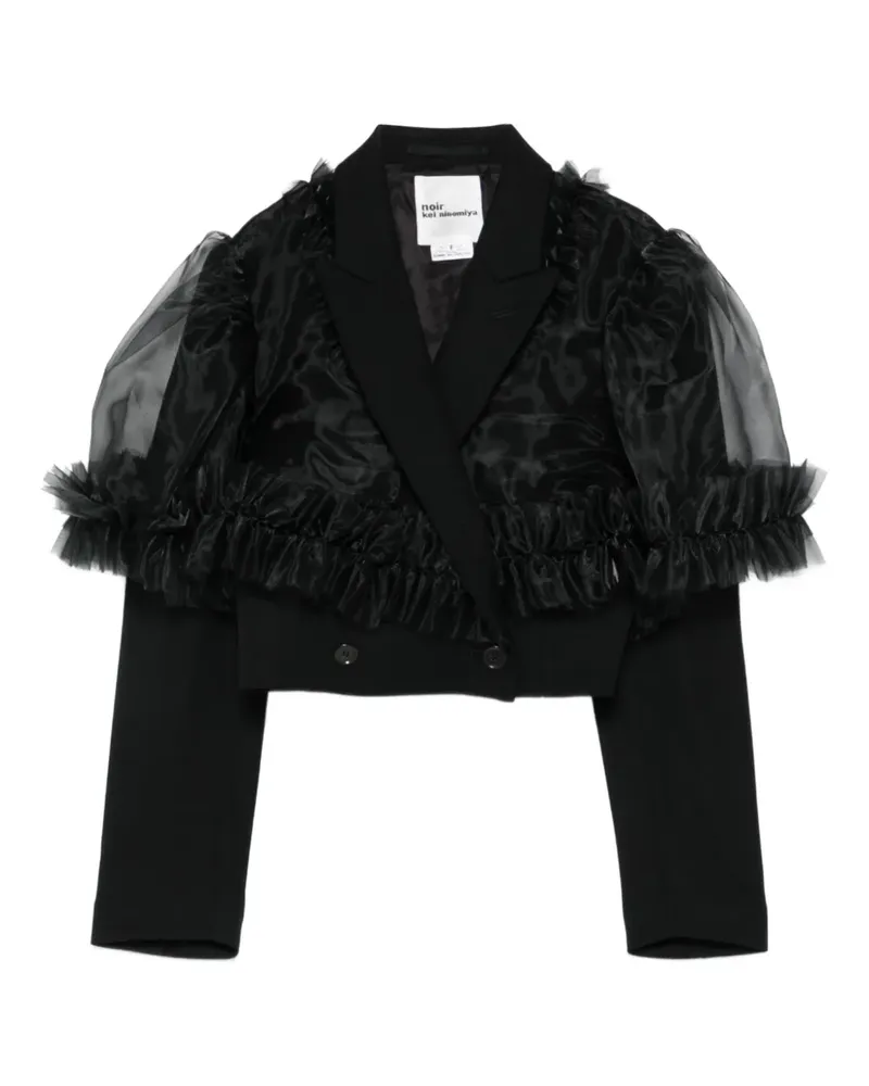 Noir Kei Ninomiya Jacke mit Rüschenborte - Schwarz Schwarz