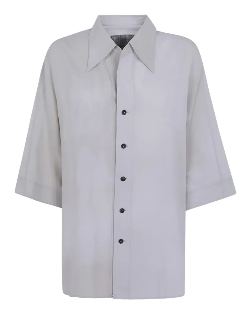 Ziggy Chen Hemd mit spitzem Kragen - Grau Grau