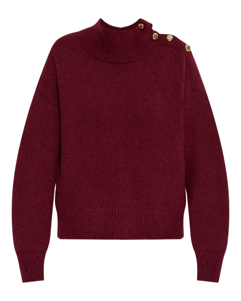 Kate Spade Stehkragen-Pullover mit Schulterdetail - Rot Rot