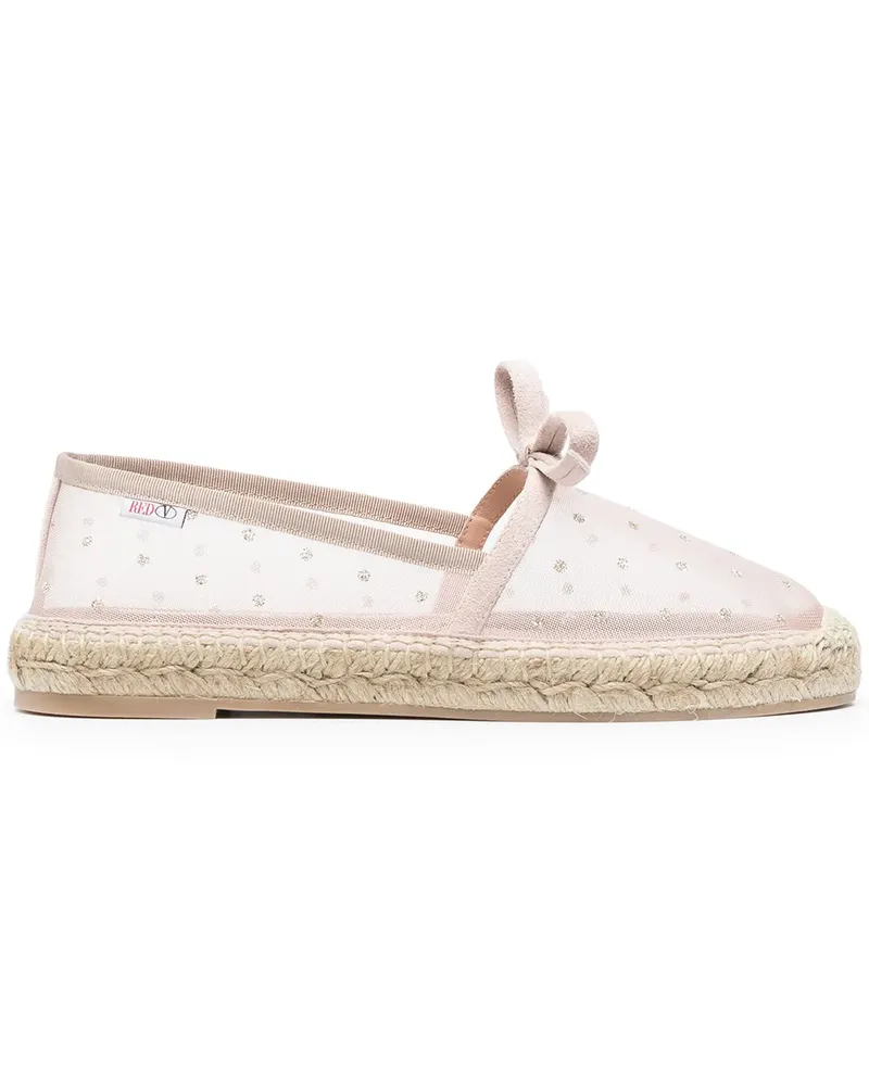RED Valentino Espadrilles aus Point d'Esprit-Tüll - Rosa Rosa
