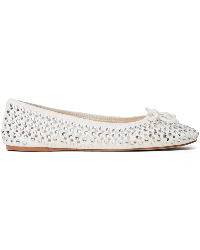 Twin-Set Ballerinas mit Strass - Weiß Weiß