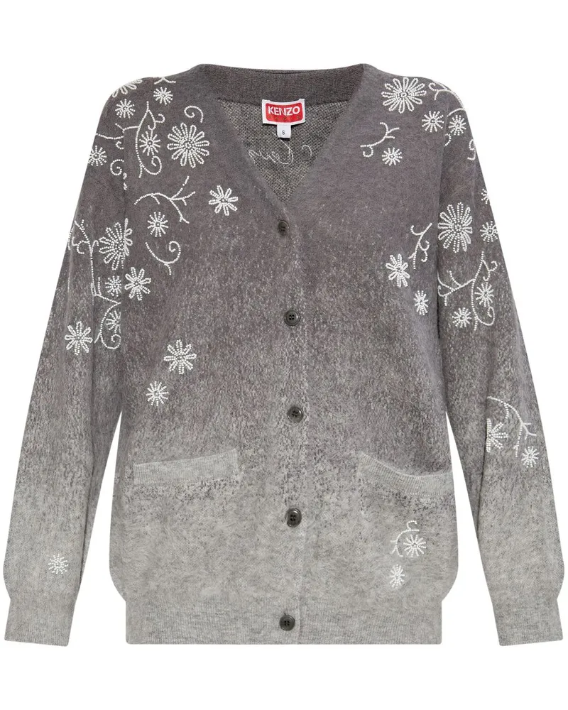 Kenzo Cardigan mit Perlen - Grau Grau