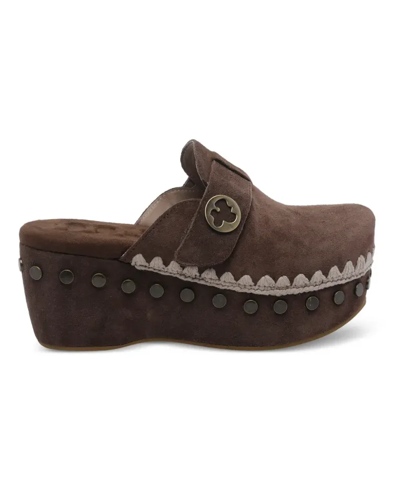 Mou round-toe studded clogs - Braun Braun