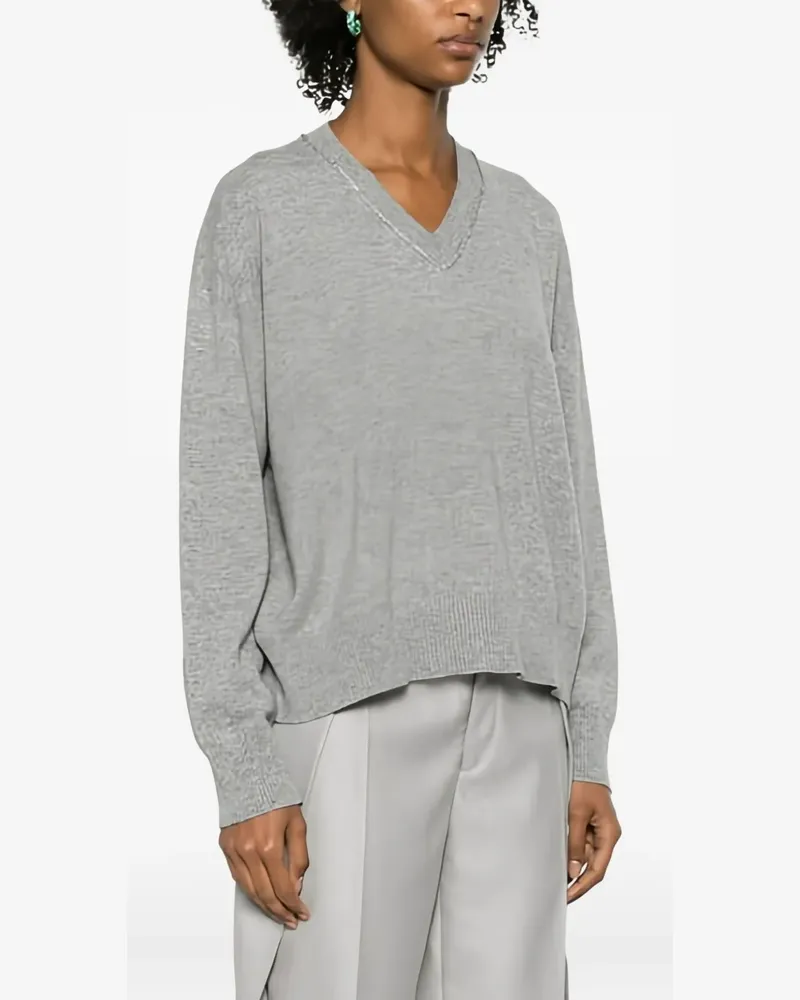 Fabiana Filippi Pullover mit V-Ausschnitt - Grau Grau