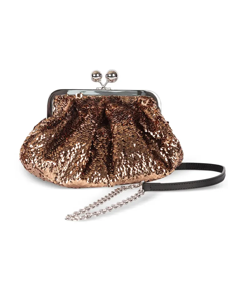Max Mara Small Pasticcino sequin clutch bag - Braun Braun