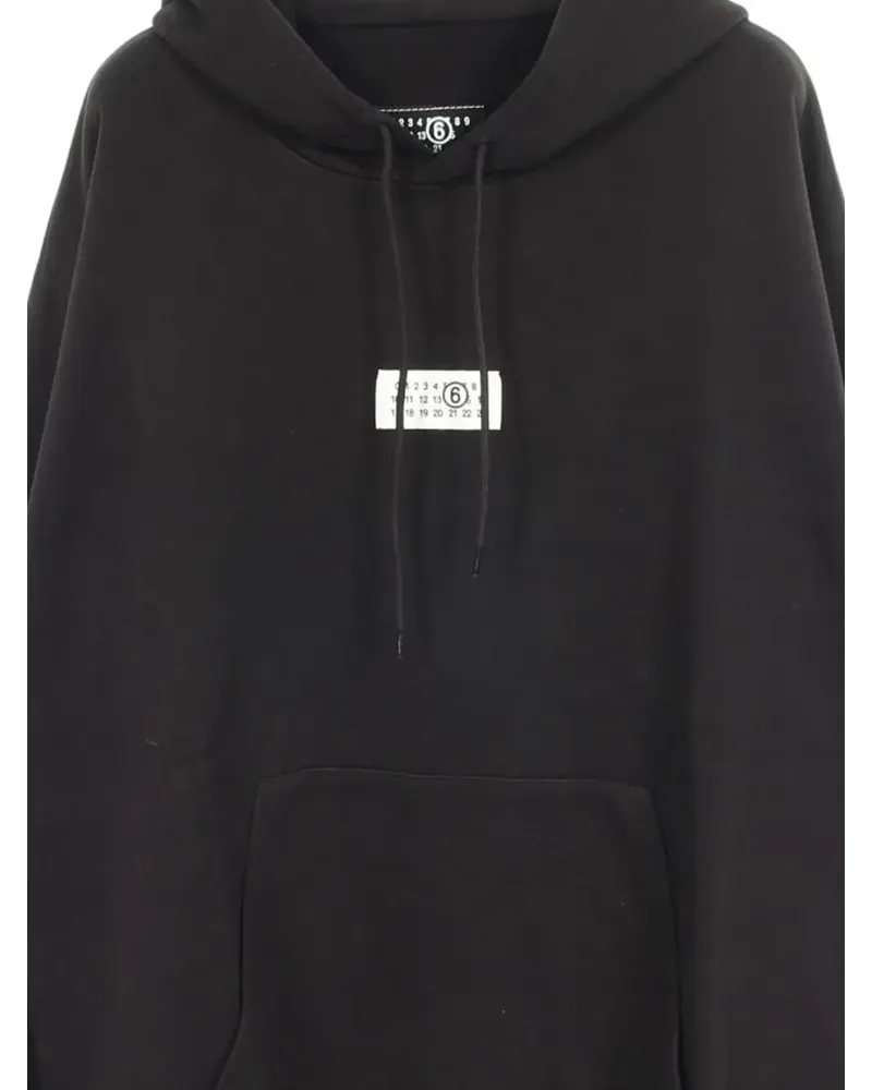 Maison Margiela 2020s Numbering Hoodie mit Logo - Schwarz Schwarz