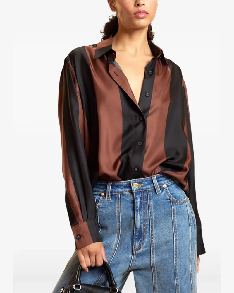 Cynthia Rowley Collectible stripe silk shirt - Braun Braun