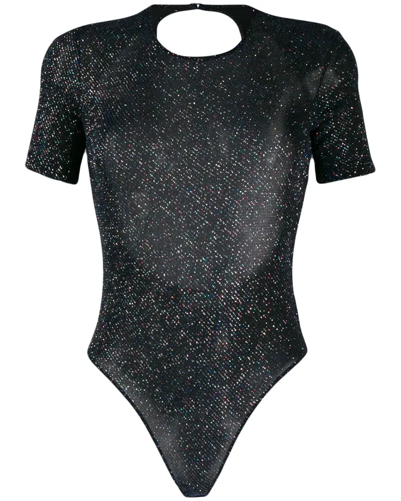 Faith Connexion Klassischer Lurex-Body - Schwarz Schwarz