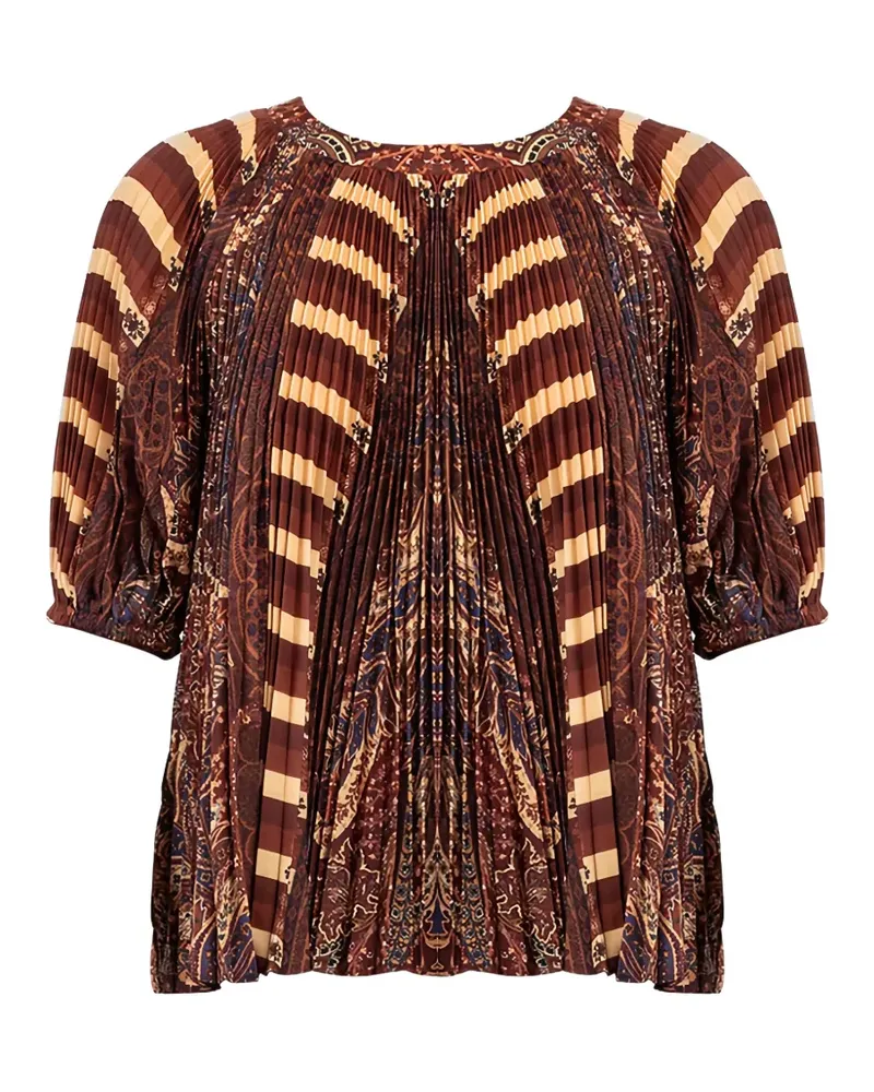 Ulla Johnson pleated striped blouse - Braun Braun