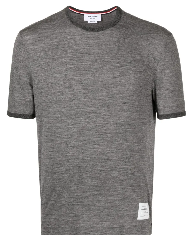 Thom Browne Ringer T-Shirt aus Baumwolle - Grau Grau