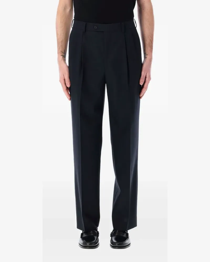 AURALEE Klassische Bundfaltenhose - Blau Blau