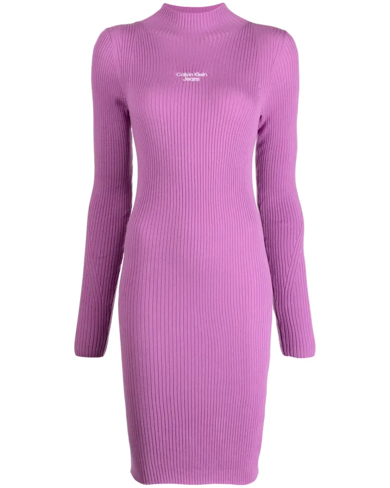 Calvin Klein Kleid mit Logo - Violett Violett