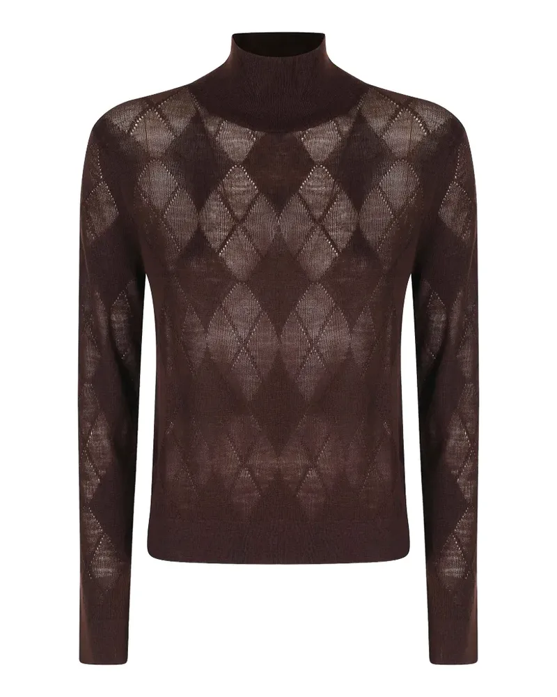 Ballantyne Pullover mit Argyle-Muster - Braun Braun