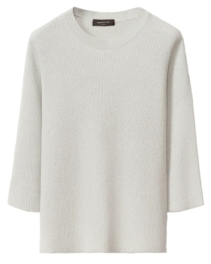 Fabiana Filippi Gerippter Pullover - Grau Grau