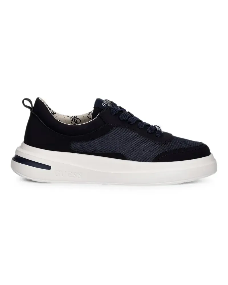 Guess logo-plaque panelled sneakers - Blau Blau
