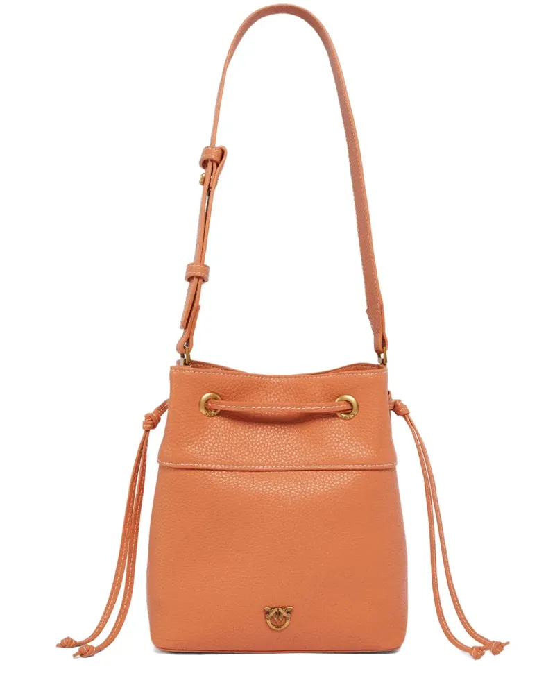 Pinko Beuteltasche mit Logo-Schild - Orange Orange