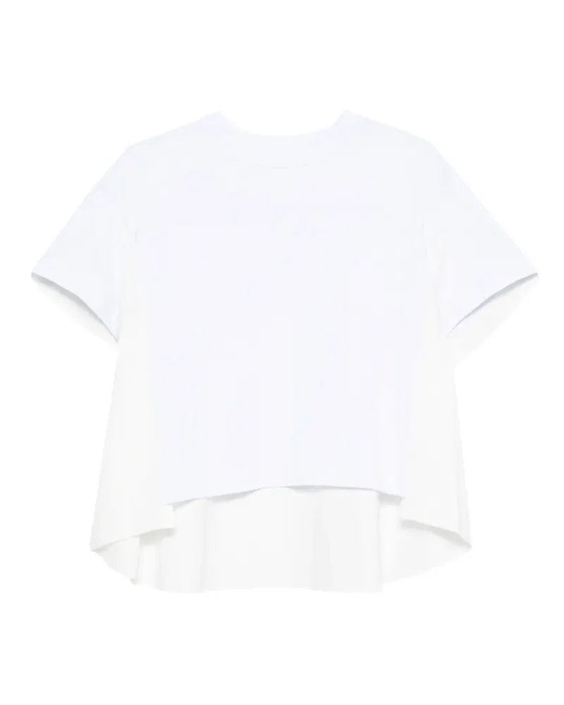 Sacai T-Shirt im Layering-Look - Weiß Weiß