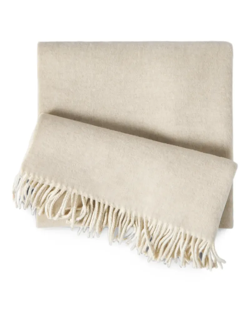 Brunello Cucinelli wool and cashmere knit scarf - Nude Nude