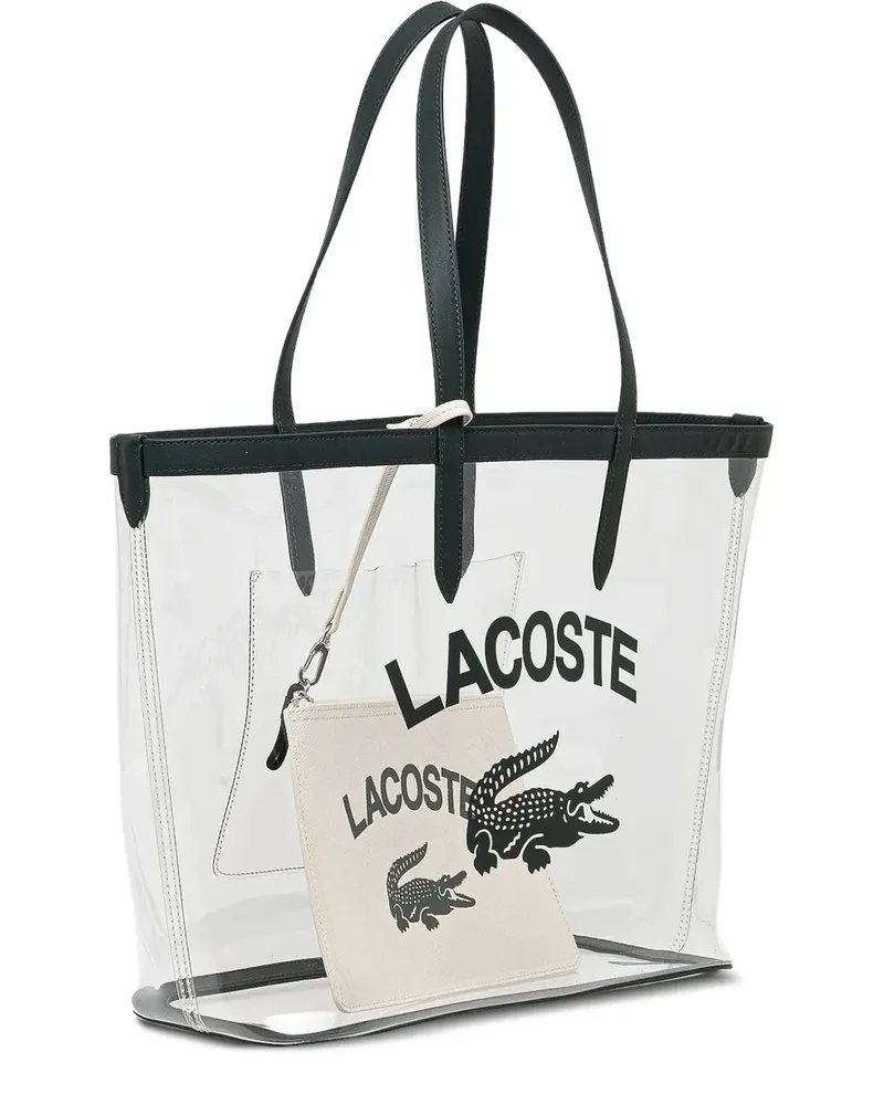 Lacoste Transparenter Anna Tote Bag mit Kroko-Logo - Weiß Weiß