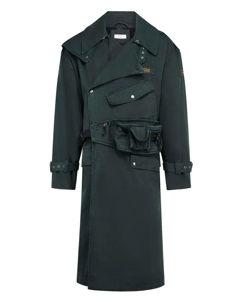 Martine Rose pocket belted coat - Grün Grün