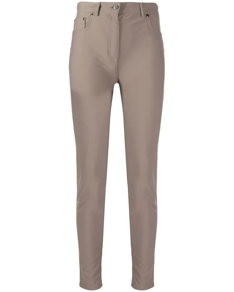 Tom Ford Glossy Skinny-Jeans - Braun Braun