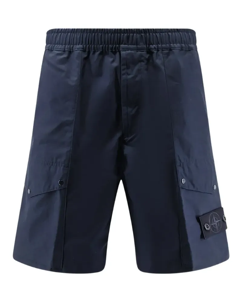 Stone Island logo patch shorts - Blau Blau